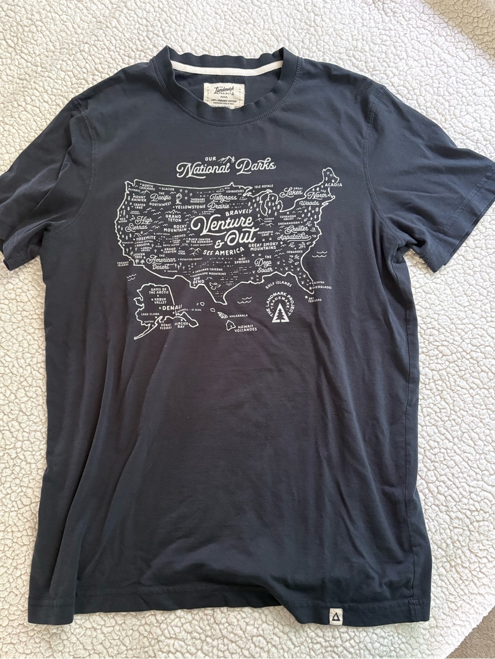 The Landmark Project navy National Park tshirt size m